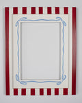 Poppy Frame with Blue Ribbon Mount