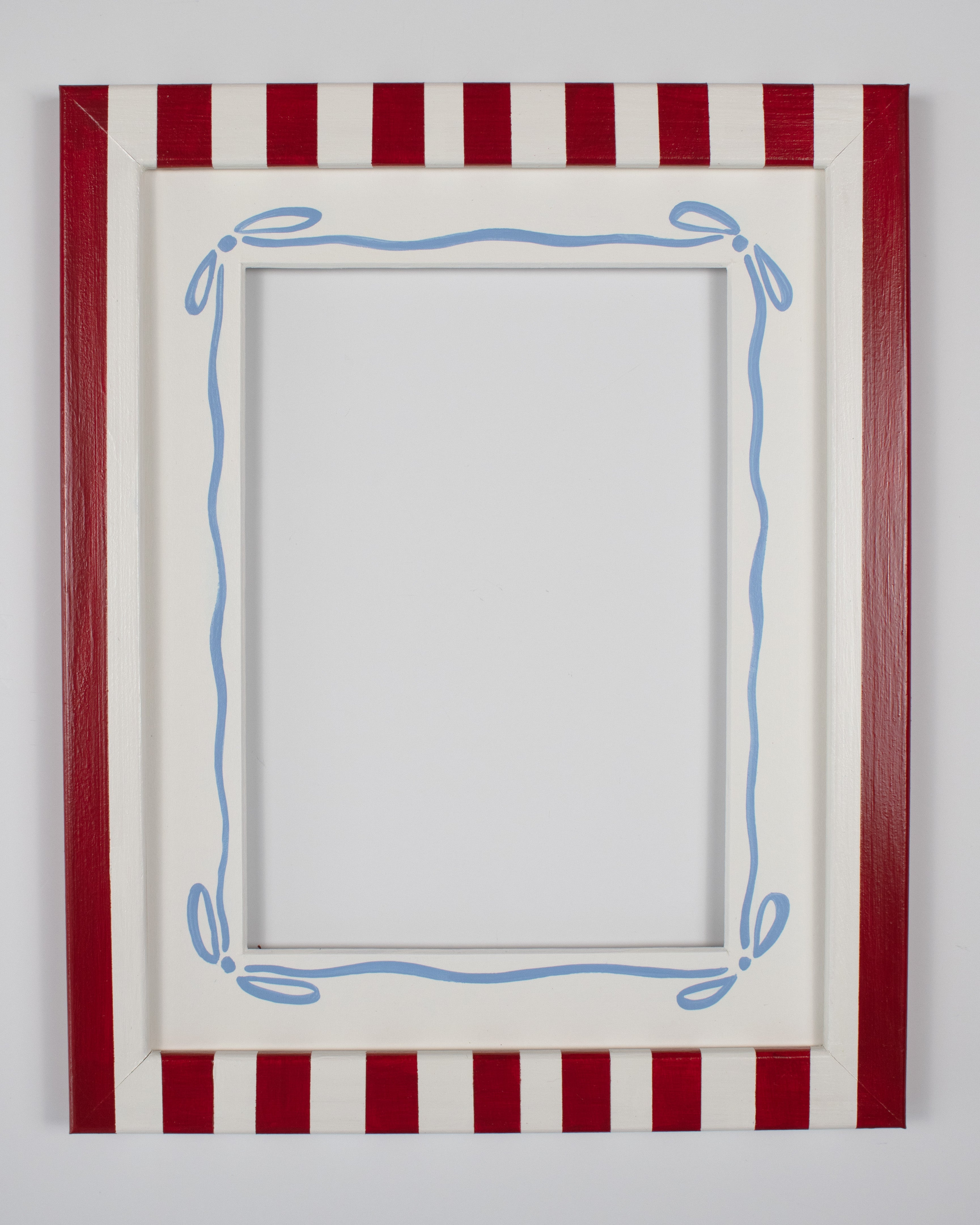 Poppy Frame with Blue Ribbon Mount
