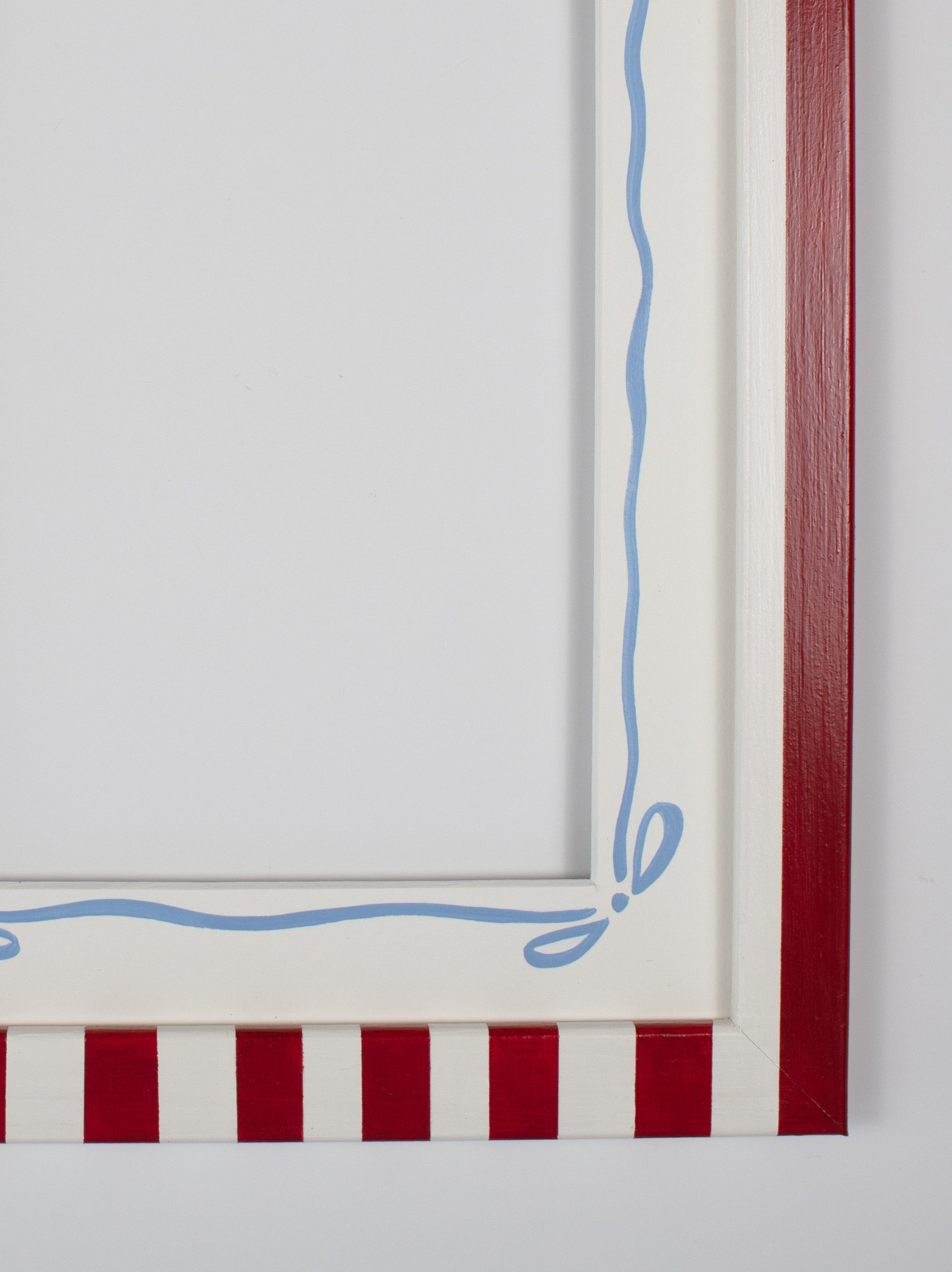 Poppy Frame with Blue Ribbon Mount