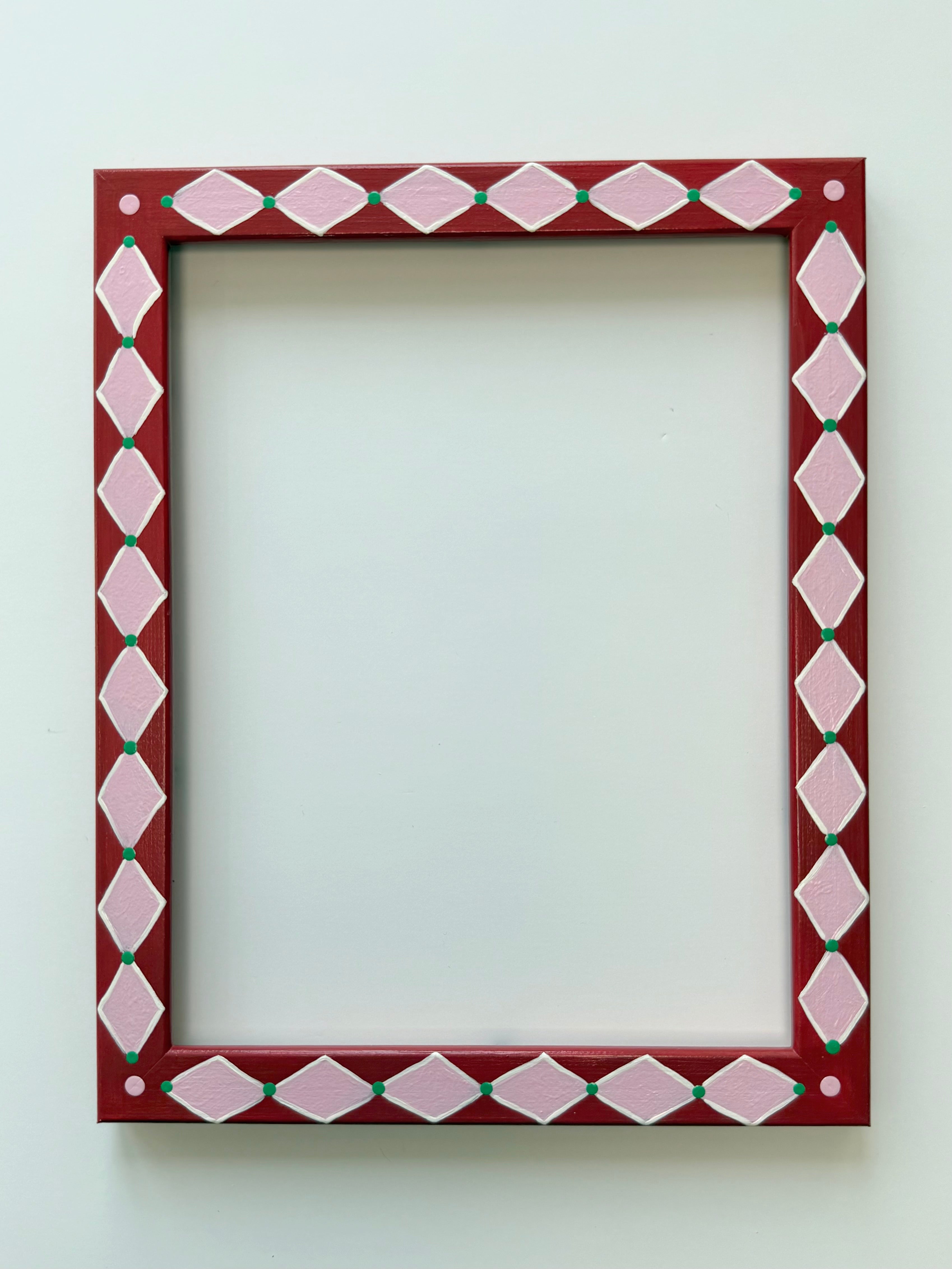 Red and Pink Diamond Frame