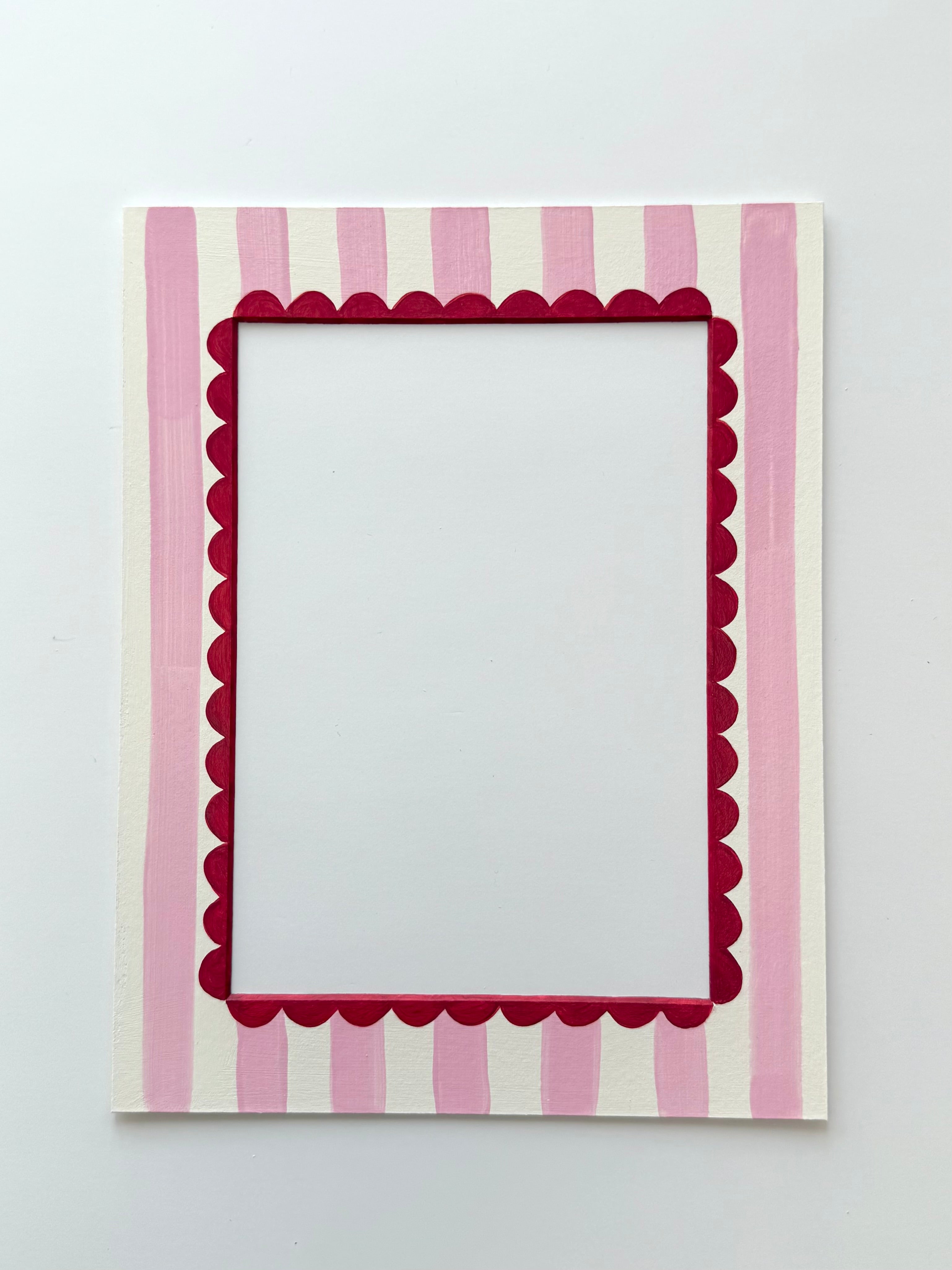 Pink Stripe and Red Scallop Mount
