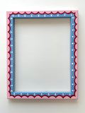 Pink and Blue Scallop Frame