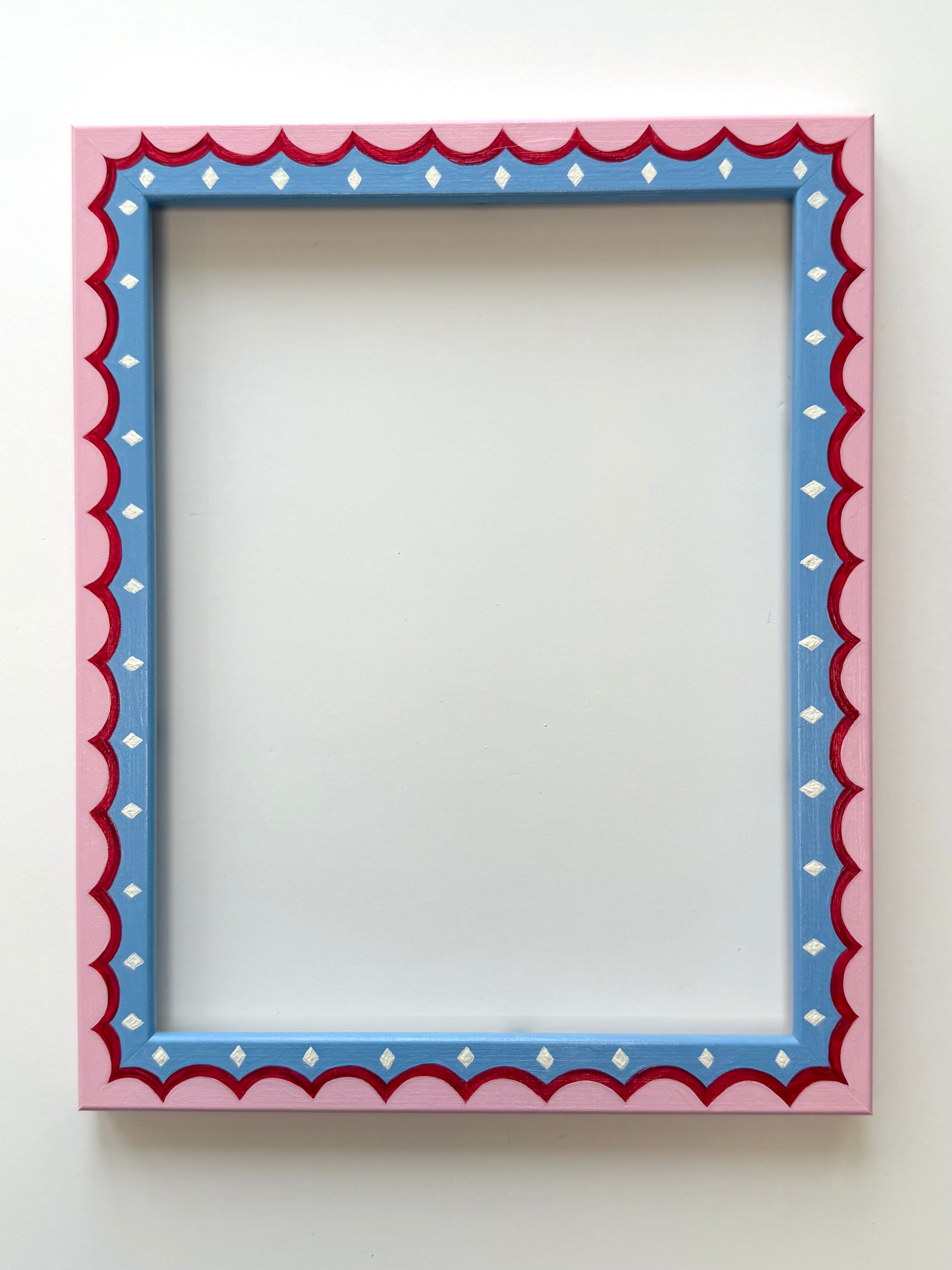 Pink and Blue Scallop Frame