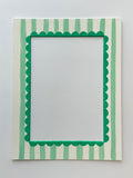 Green Stripe Scallop Mount