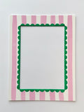 Pink Stripe and Green Scallop Mount