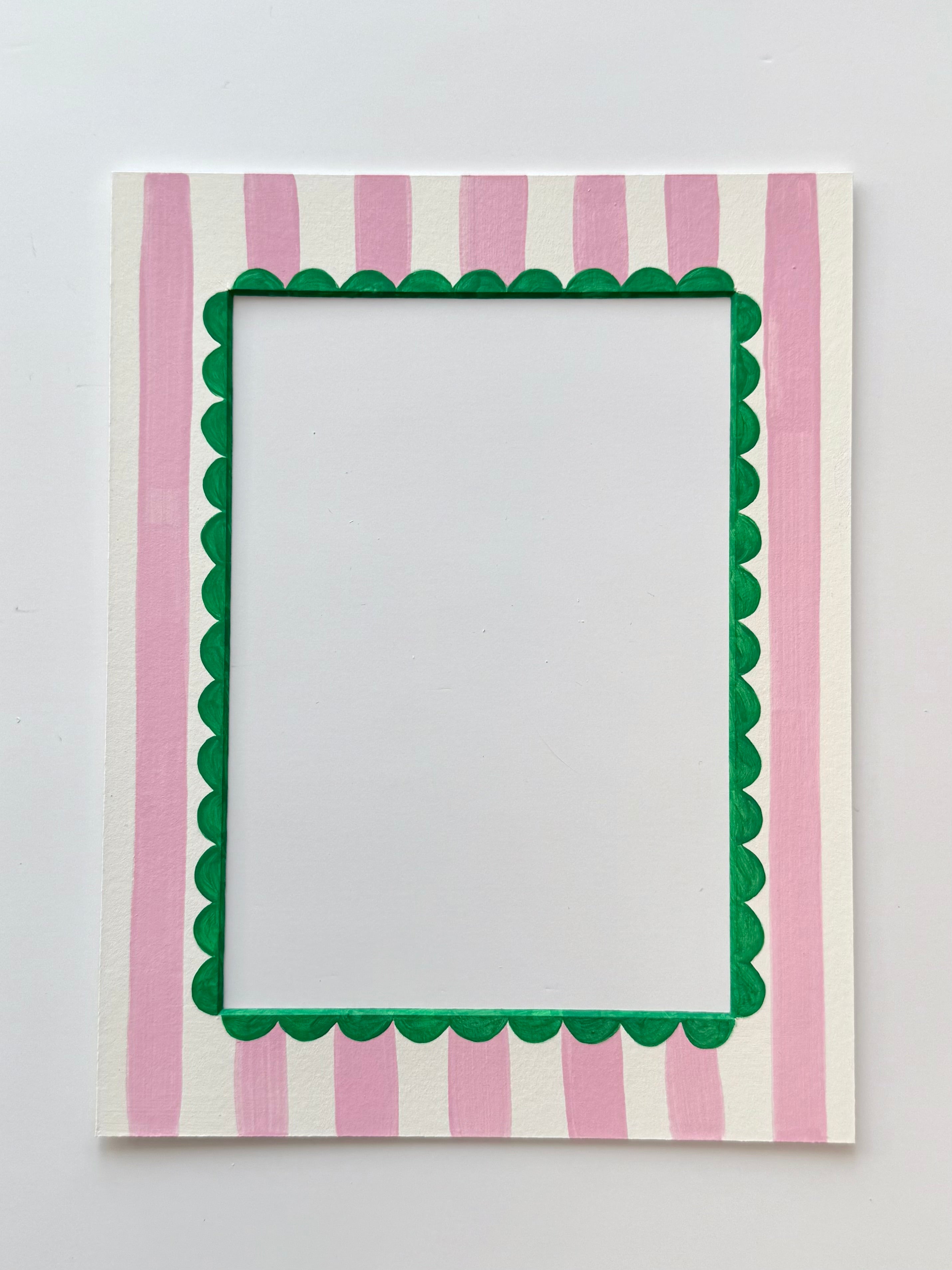 Pink Stripe and Green Scallop Mount
