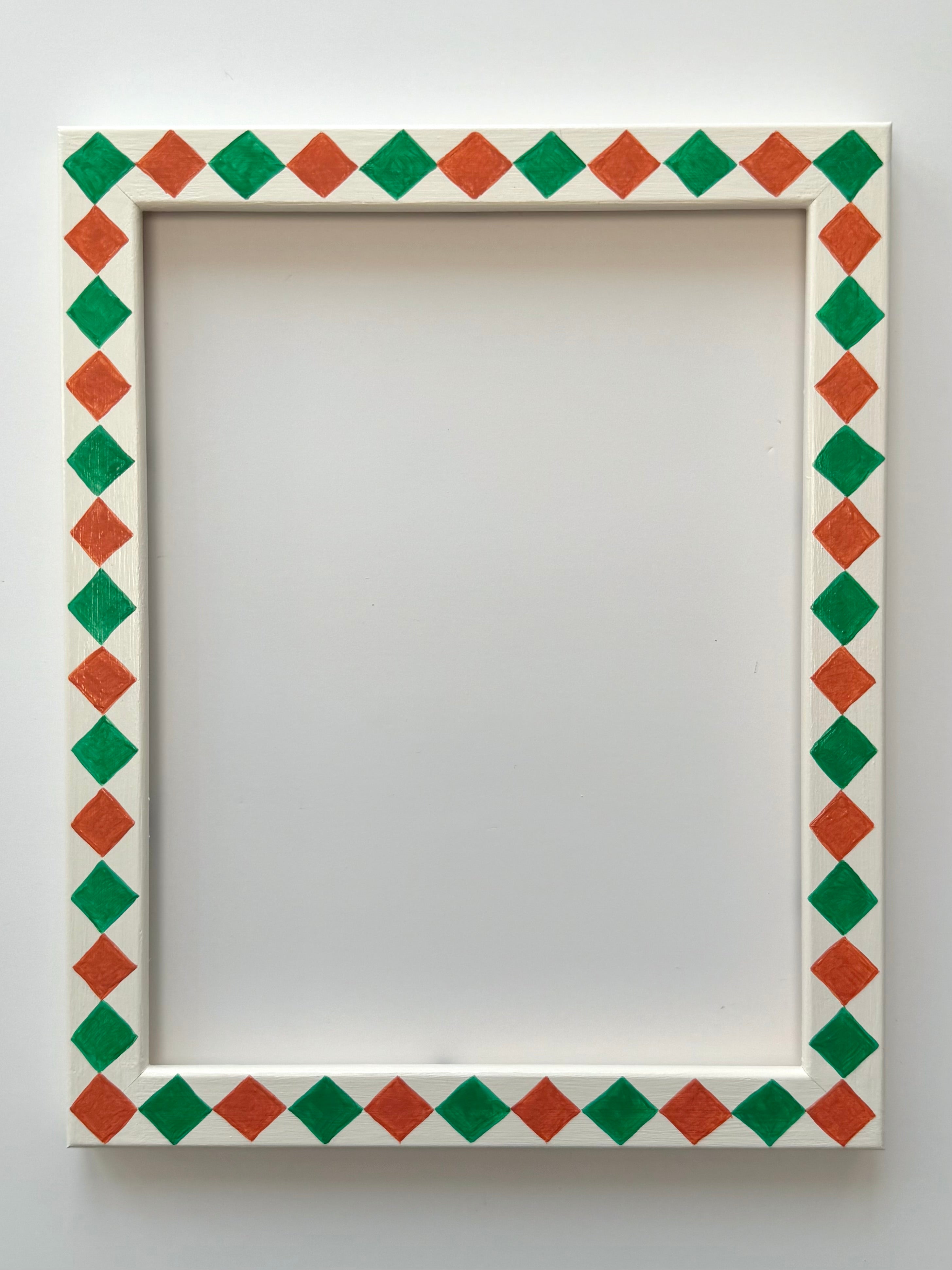 Green and Orange Diamond Frame