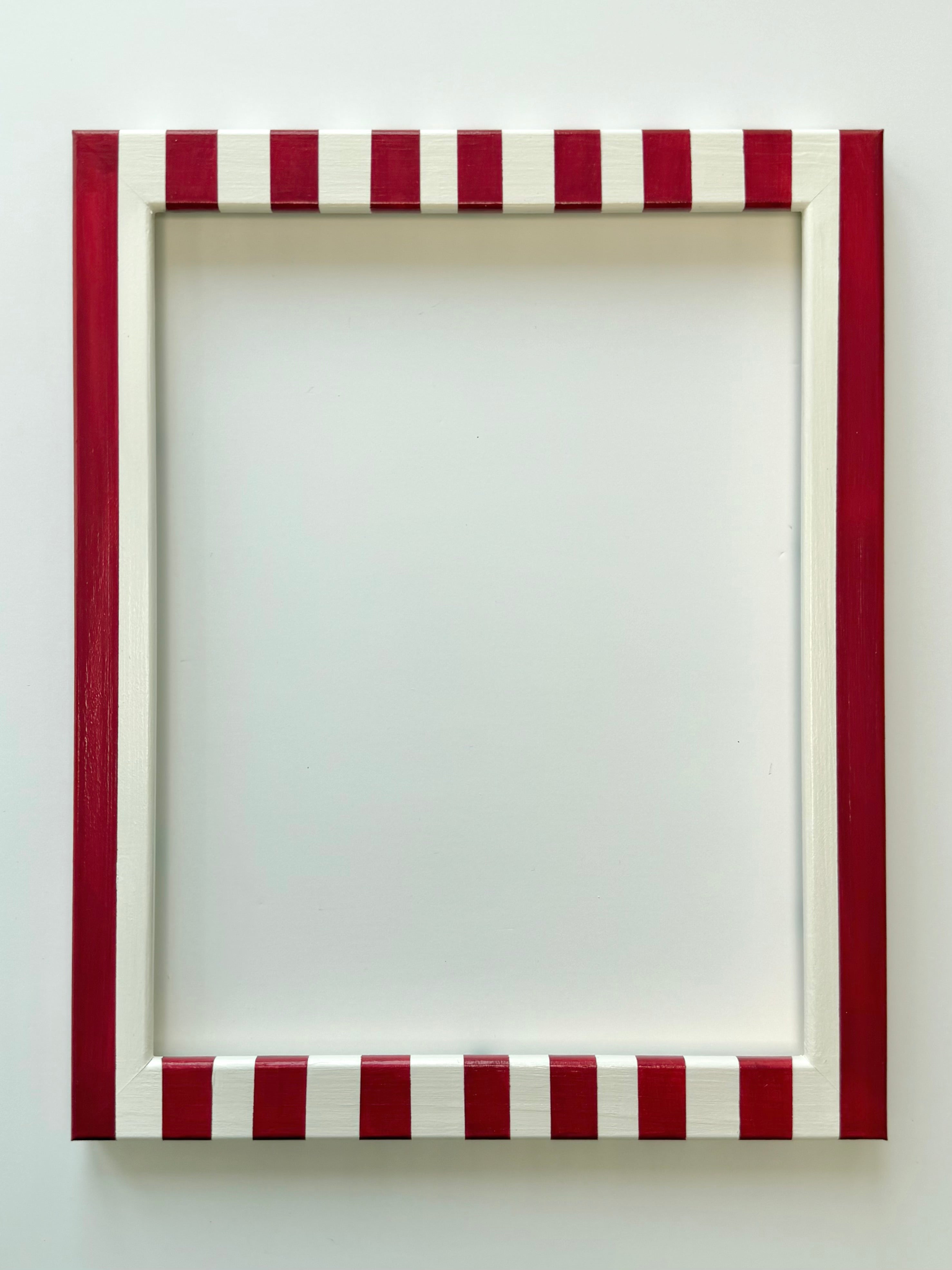 Red and White Stripe Frame