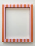 Pink and Orange Stripe Frame
