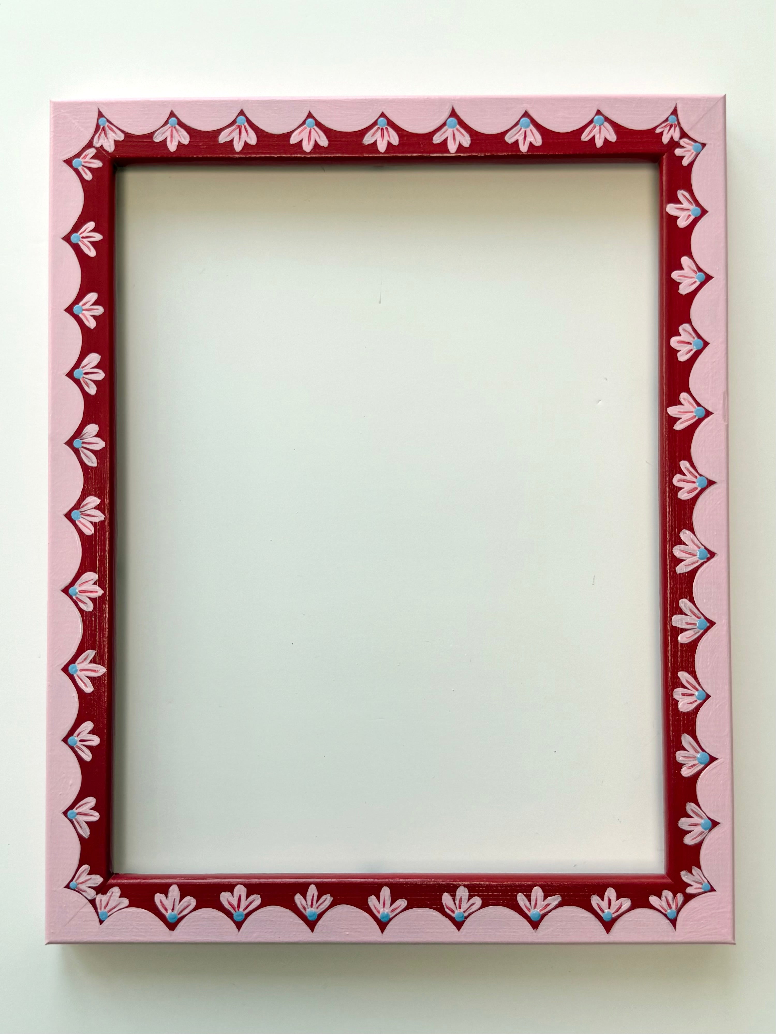 Pink and Red Scallop Decorative Frame