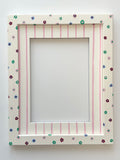 Flower Frame with Pink Thin Stripe Mount